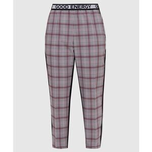 NWT Marina Rinaldi Radiante Black Plaid Pants Colorblock GOOD ENERGY Plus Sz 24